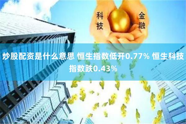 炒股配资是什么意思 恒生指数低开0.77% 恒生科技指数跌0.43%